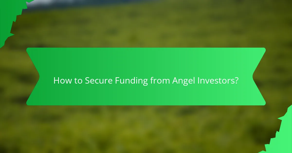 How to Secure Funding from Angel Investors?