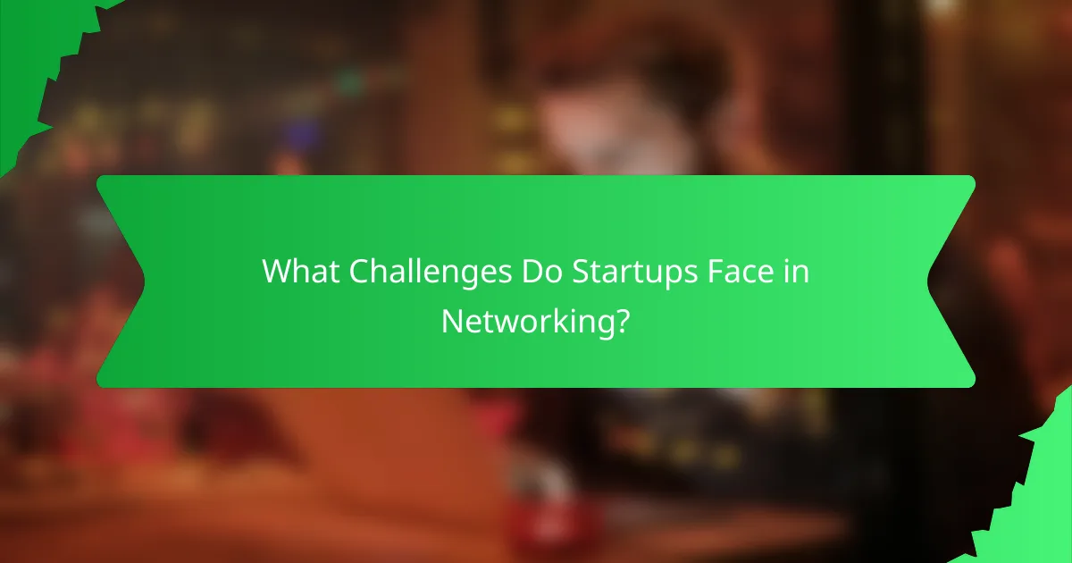 What Challenges Do Startups Face in Networking?